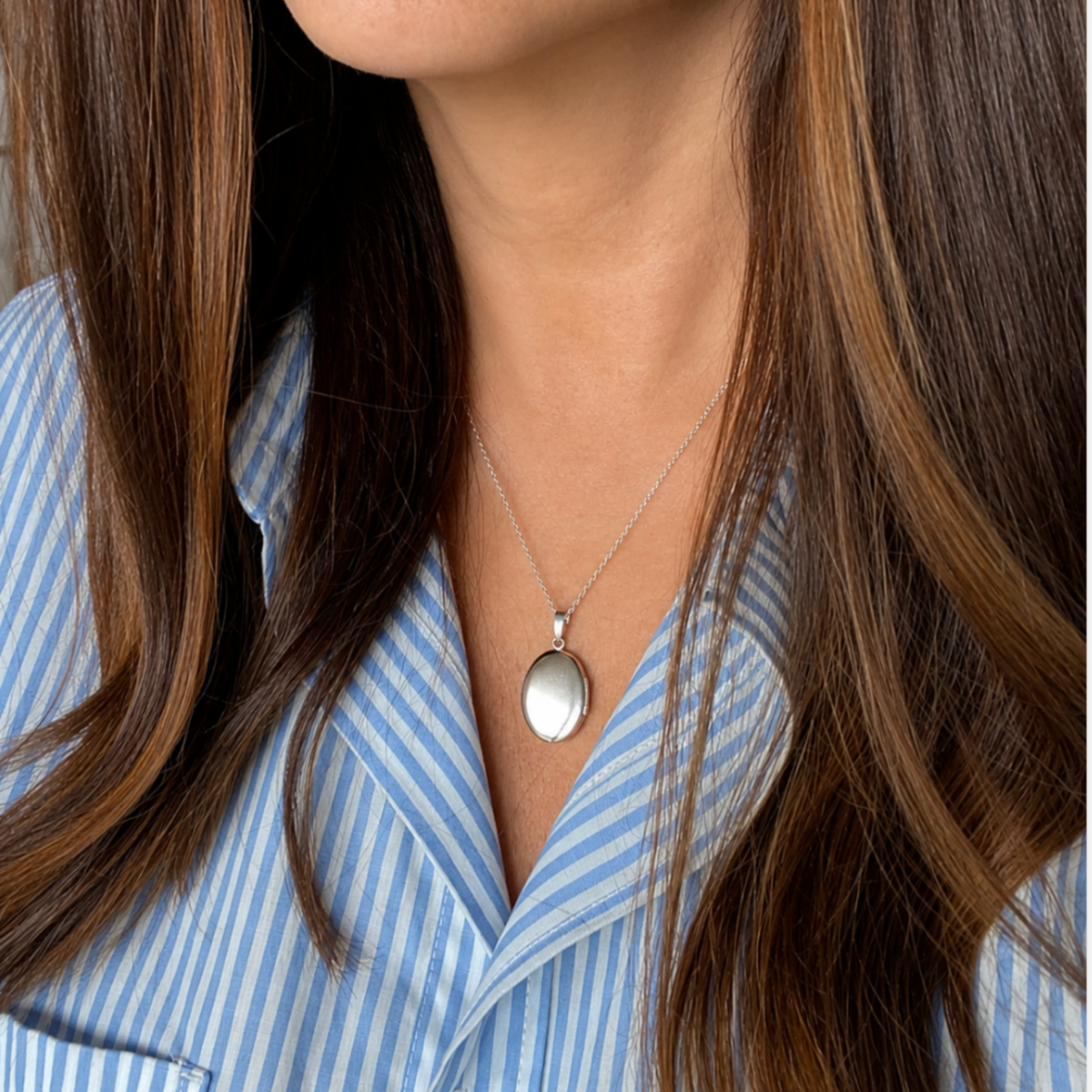 The Classic Silver Oval Locket